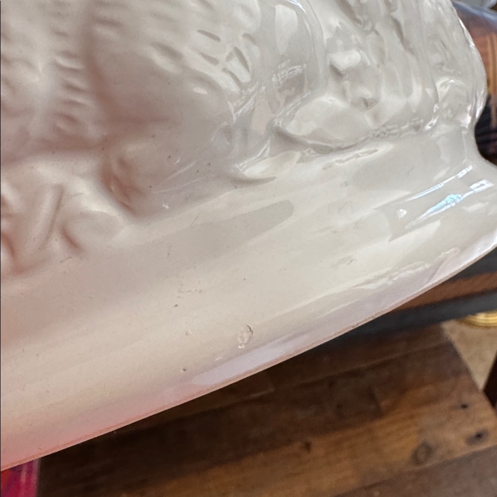 Ceramic Planter with Rabbit Relief Design - Picture 6 of 6